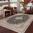 thumbnail image 3 of Pasargad Home 142" x 216" Hand-Knotted Silk & Wool Area Rug in Navy/Beige, 3 of 3