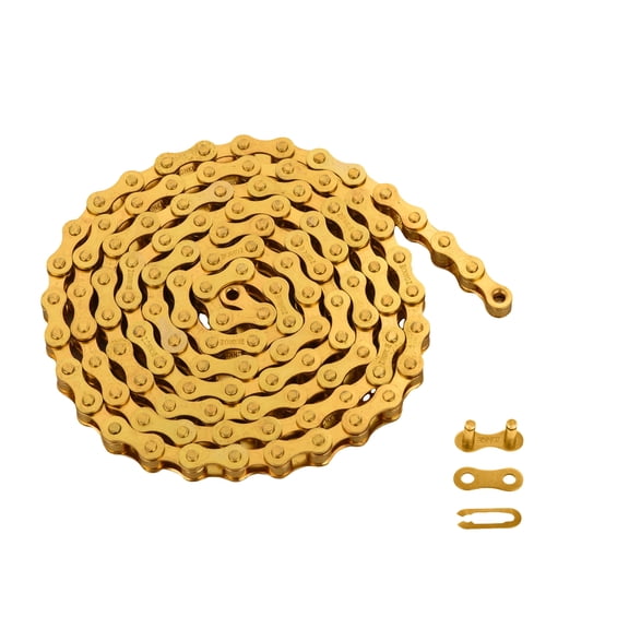 ZONKIE Single Speed Bicycle Chain 1/2 x 1/8 Inch - 850kg Tensile Strength, Gold