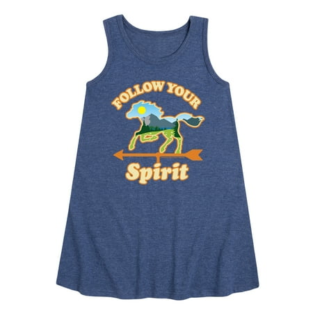 

Spirit Riding Free - Follow Your Spirit - Toddler and Youth Girls A-line Dress
