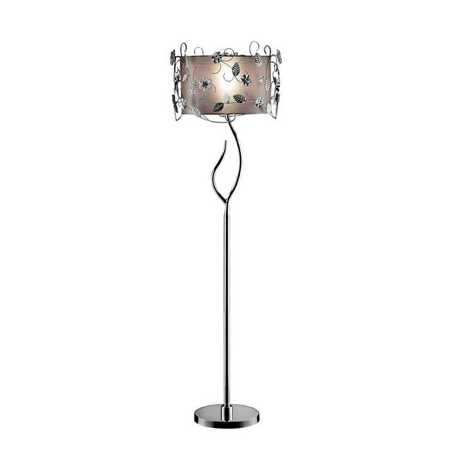 Lampe de Sol en Cristal Argenté de 62 Po