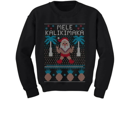 

Tstars Boys Unisex Ugly Christmas Sweater Mele Kalikimaka Hawaiian Santa Kids Christmas Gift Funny Humor Holiday Shirts Xmas Party Christmas Gifts for Boy Toddler Kids Sweatshirt Ugly Xmas Sweater