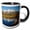 Black/White, variant on 3drose, Grand Tetons Reflecting in Beaver Pond, 11oz Mug