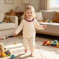 thumbnail image 6 of NIEWTR Baby Girl Girl Clothes Toddler Kids Sweatsuits 2 Piece Set Girls Crewneck Long Sleeve Shirt with Stretchy Pants Set Casual Wear Fall Winter Soft for 3-6 Months(A-White,5-6 Years), 6 of 8