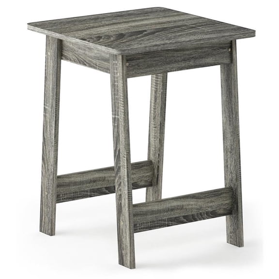 Maklaine Contemporary Engineered Wood Beginning End Table in French Oak Gray