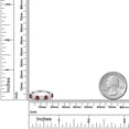 thumbnail image 3 of Gem Stone King 925 Sterling Silver Round Garnet and Moissanite Anniversary Ring for Women (1.28 Cttw, Gemstone Birthstone, Available in Size 5, 6, 7, 8, 9), 3 of 4