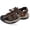 Dark Brown, variant on Men’s Closed Toe Sport Sandals, Lightweight Leather Hiking & Outdoor Water Shoes