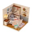 thumbnail image 2 of Miniatura Super Mini Tamaño Casa de muñecas Modelo Kits de construcción de madera, 2 of 8
