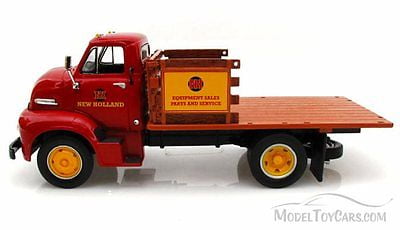 1953 Ford Red COE Half Stake Truck w/Load NEW HOLLAND PARTS 1/34 Scale 19-3913