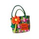 thumbnail image 5 of Bolsa tejida con flores, cesta tejida, cesta decorativa, portátil, bonita, pequeña, para bolso de mano flor de naranja, 5 of 9