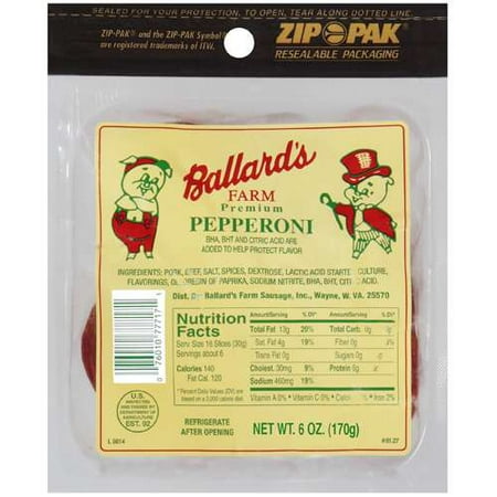 Ballard's Farm: Premium Pepperoni, 6 oz