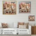 thumbnail image 4 of Designart "Jaipur Elephants Indian Art II" People Wall Art - Global White Indian Art Hallway Wall Art Decor, 4 of 6