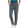 thumbnail image 6 of Women's Scrub Pants Straight Leg Workwear Elastic Waist Cargo Bottoms with Side Pockets and Drawstring Dark Gray, 6 of 9