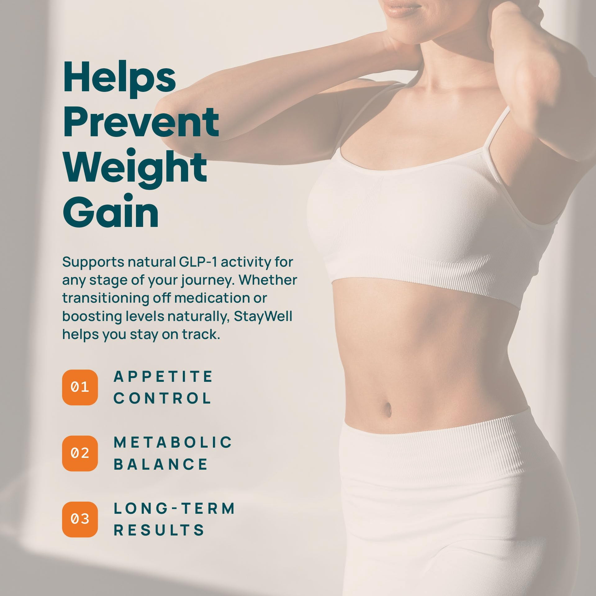 GLP-1 Supplement | Natural GLP-1 Production | GLP 1 Booster Drink Mix to Control Appetite and Cravings | Great Tasting Metabolic Support - Yerba Mate, Garcinia Cambogia, Berberine [Orange]