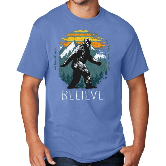 Men's Sasquatch Believe T-shirt, 4XL Carolina Blue - TALL