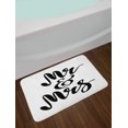 thumbnail image 2 of Mr Mrs Bath Mat, Hand Drawn Brush Pen Lettering Design Curved and Swirled Lines Monochrome Words, Plush Bathroom Decor Mat with Non Slip Backing, 29.5" X 17.5", Black White, by Ambesonne, 2 of 2
