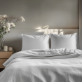 thumbnail image 4 of White Washed Linen Duvet Cover Set - Single, Twin, Twin XL, Full/Double, Queen,, 4 of 7
