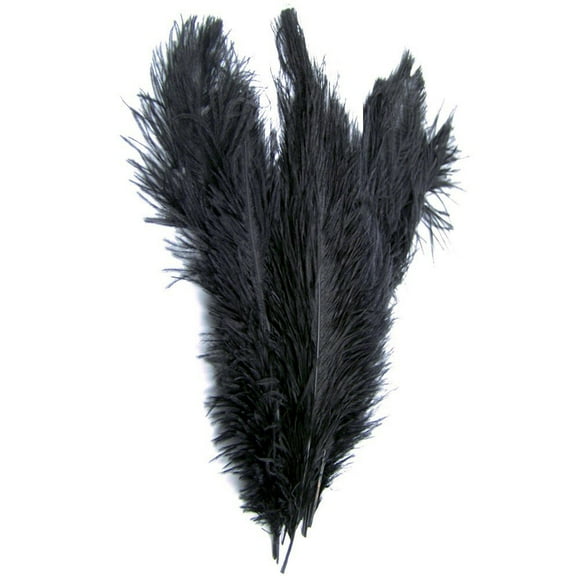 New Style Artificial 10-12 Inch Ostrich Feathers Great Decorations black