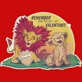 thumbnail image 2 of Boy's Lion King Nala and Simba You Are My Valentine Graphic Tee Red X Small, 2 of 4