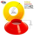 thumbnail image 2 of GSi Mini Cones for Sports - 40 Pack - 5Inch Diameter for Better Space Utilization - Comes with Shoulder Strap - for Agility Training Drills, 2 of 5