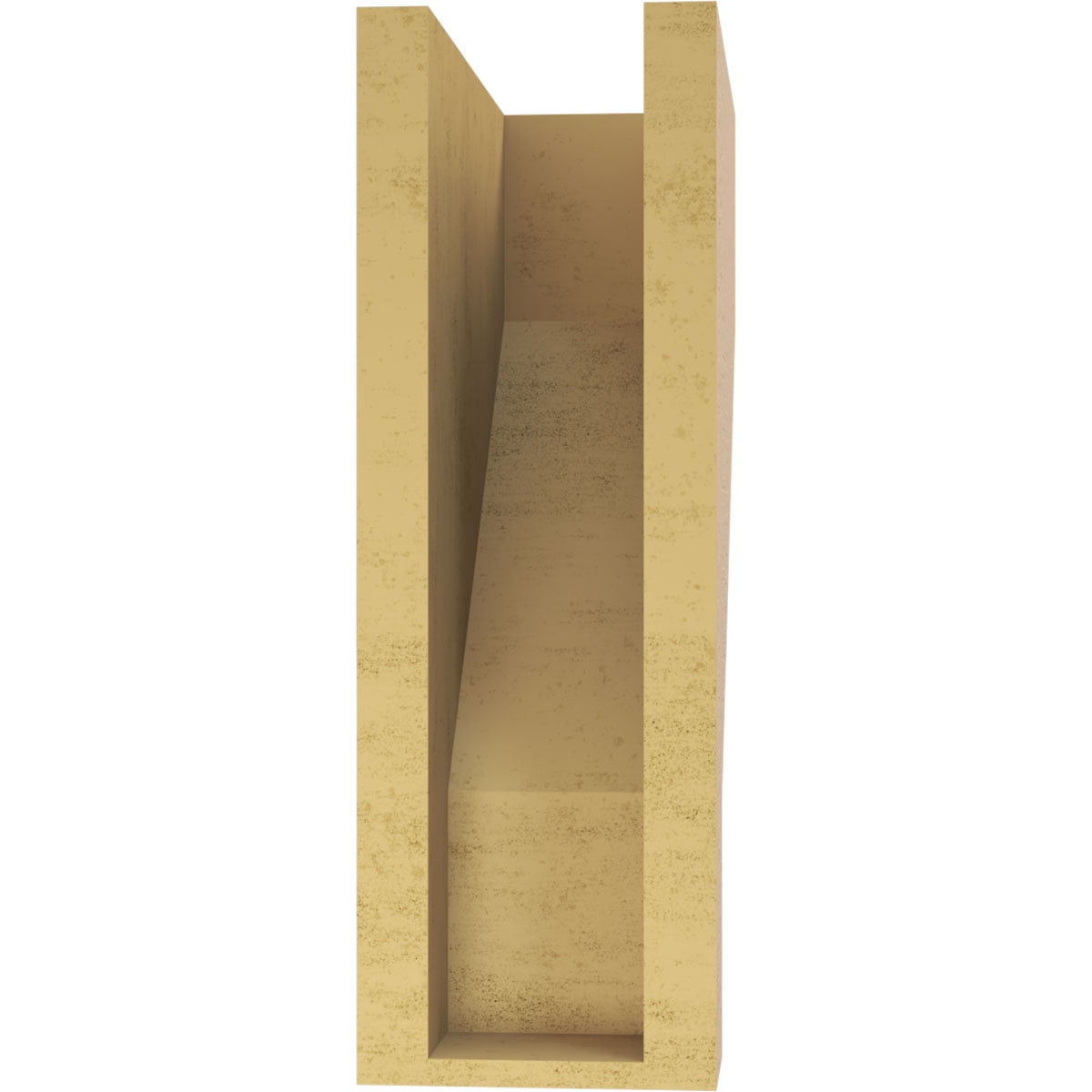 5"W x 10"D x 15"H Classic Clemmons Rough Cedar Woodgrain TimberThane Corbel, Primed Tan
