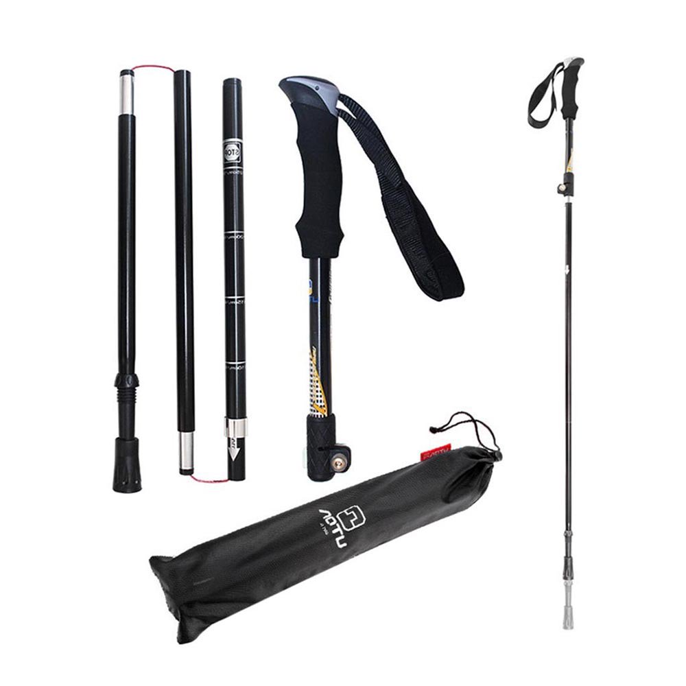 Hohaski Outdoor Winter Handle Ski Poles 5 knots Aluminum Folding