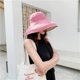 thumbnail image 3 of Women Wide Brim Sun Hats Metal Wired Edge Summer UV Protection Beach Fishing Hat for Hiking Garden Travel Chin Strap, 3 of 5