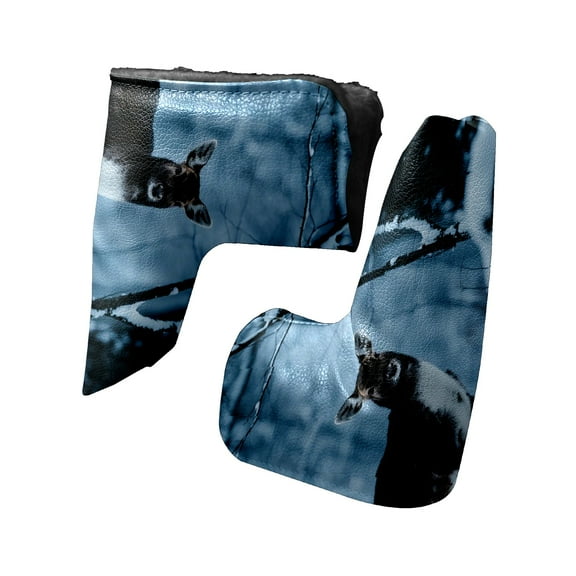 Golf Club Head Cover Waterproof Leather Golf Accessories HeadCovers Set Driver Headcover for Women Men Colorful Skulls