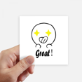 thumbnail image 1 of Grand Noir Mignon Chat Heureux Modèle Autocollant Carré Imperméable Stickers Papier Peint Voiture Autocollant, 1 of 1
