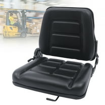 Universal Suspension Forklift Seat, Black Adjustable Air Ride Seat Replacement Compatible with Forklift/Van/Mower