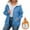 Blue, variant on Fleece Lined Jacket for Women 2025 Winter Oversized Long Sleeve Plain Zip Up Hooded Coat with Pockets Outerwear