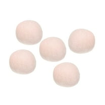 Wool Felt Balls Beads Woolen Fabric 3cm 30mm White Pink for Home Crafts 5Pcs