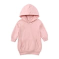 thumbnail image 1 of dmqupv Chandails à Capuchon et Chandails Mode pour Filles Chandail Molletonné à Enfiler pour Tout-Petites Filles Chandail en Molleton Enfants Uni Plus Bébés Robe à Capuche Colorée Haut Manteau Hauts pour Filles Rose, Taille pour 4-5 Ans, 1 of 8