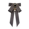 thumbnail image 2 of Segolike Bow Tie Ribbon Brooch Bowknot Shirt Tie Bowknot Bow Tie Costume Accessories Ladies Gift Necktie Bow Brooch for Suit Women DIY Gray, 2 of 8