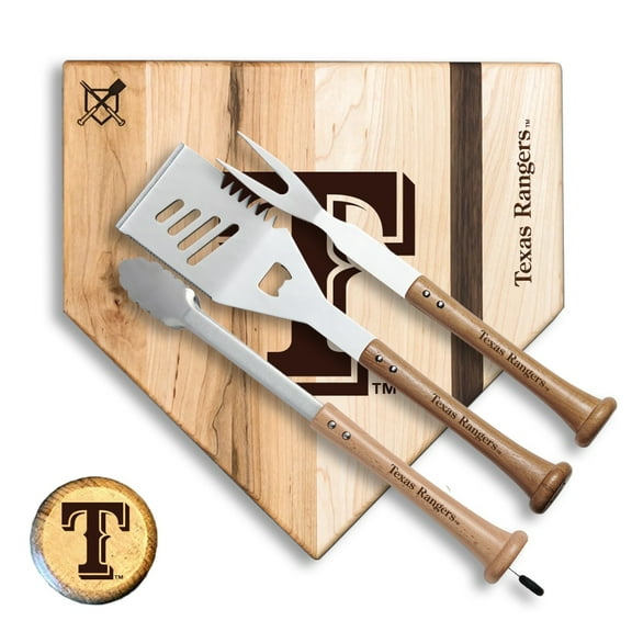 Baseball BBQ Texas Rangers 12'' Silver Slugger Combo Set