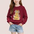 thumbnail image 1 of Cowsor Chandails en Molleton pour Filles Enfants Mignon Graphique Col Rond Chandail Tops Xmas Manches Longues Chemises de Vacances, 1 of 6