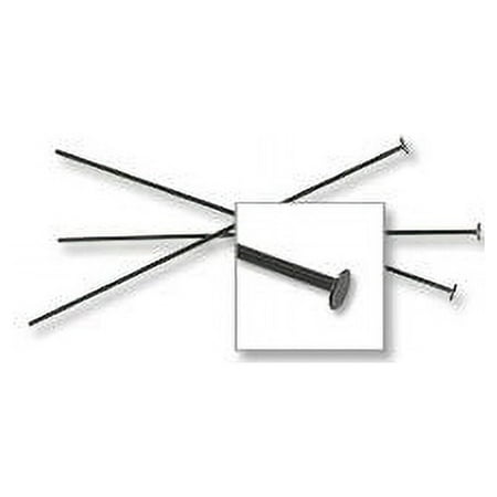 

JewelrySupply Head Pin 1.5 24 Gauge Gunmetal Plated (10-Pcs)