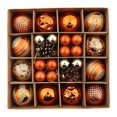 thumbnail image 1 of Adorno de bola navideña, colección de decoración de bolas navideñas, para celebraciones en interiores, colgante irrompible para armario de dormitorio. Naranja, 1 of 8