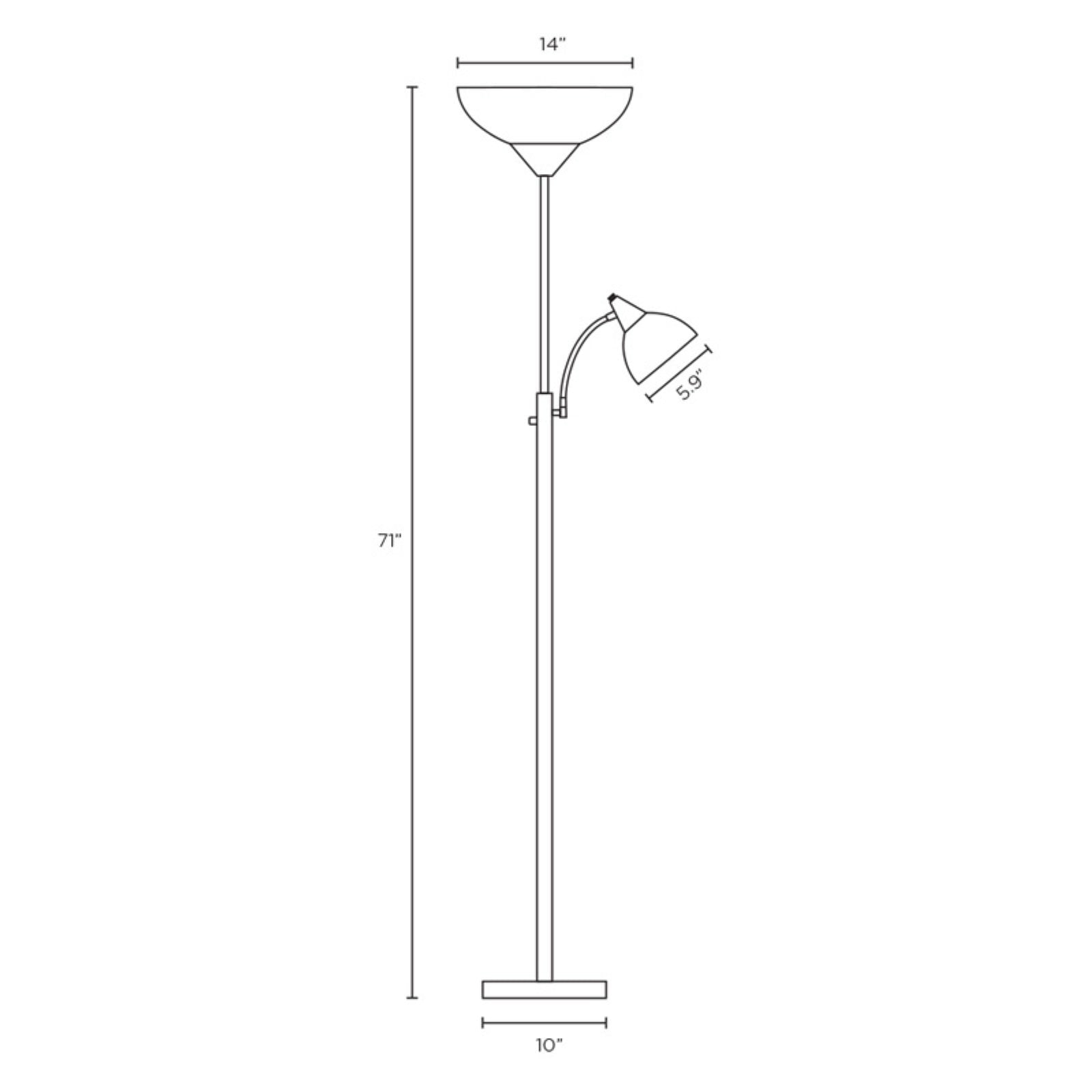 Adesso Piedmont Combo Floor Lamp