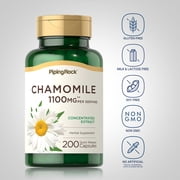 Chamomile Flower Extract | 1100mg | 200 Quick Release Capsules | by Piping Rock