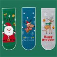 thumbnail image 2 of AWZXDE Kids Crew Socks Multipack Christmas Santa Snowman Reindeer Pattern Crew Socks For Girls Boys Soft Comfy Knit Socks For Holiday Party School Daily Wear, 2 of 9