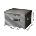thumbnail image 3 of Luoshdecor Storage Bins with Zipper Lid Cotton Linen Fabric Storage Baskets Boxes，Foldable Washable Closet Shelf Clothes Organizer Container with Leather Handles, 3 of 6
