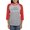 Heather/Red, variant on CafePress - Delta Sigma Phi Black Stacked Logo Long Sleeve T Shirt - Womens Baseball Tee