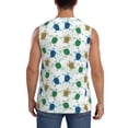 thumbnail image 4 of Fotbe Men's Cute Turtle Print Men's Sleeveless Muscle Tank Tops Casual T-Shirts for Gym Workout Beach-Medium, 4 of 8