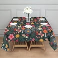 thumbnail image 3 of Pioneer Flower Floral Print Pattern Square Tablecloth,Waterproof Square Table Cover,Wipeable Spillproof Washable Table Cover for Home Kitchen Party Decor 42"X42"(107x107cm), 3 of 6