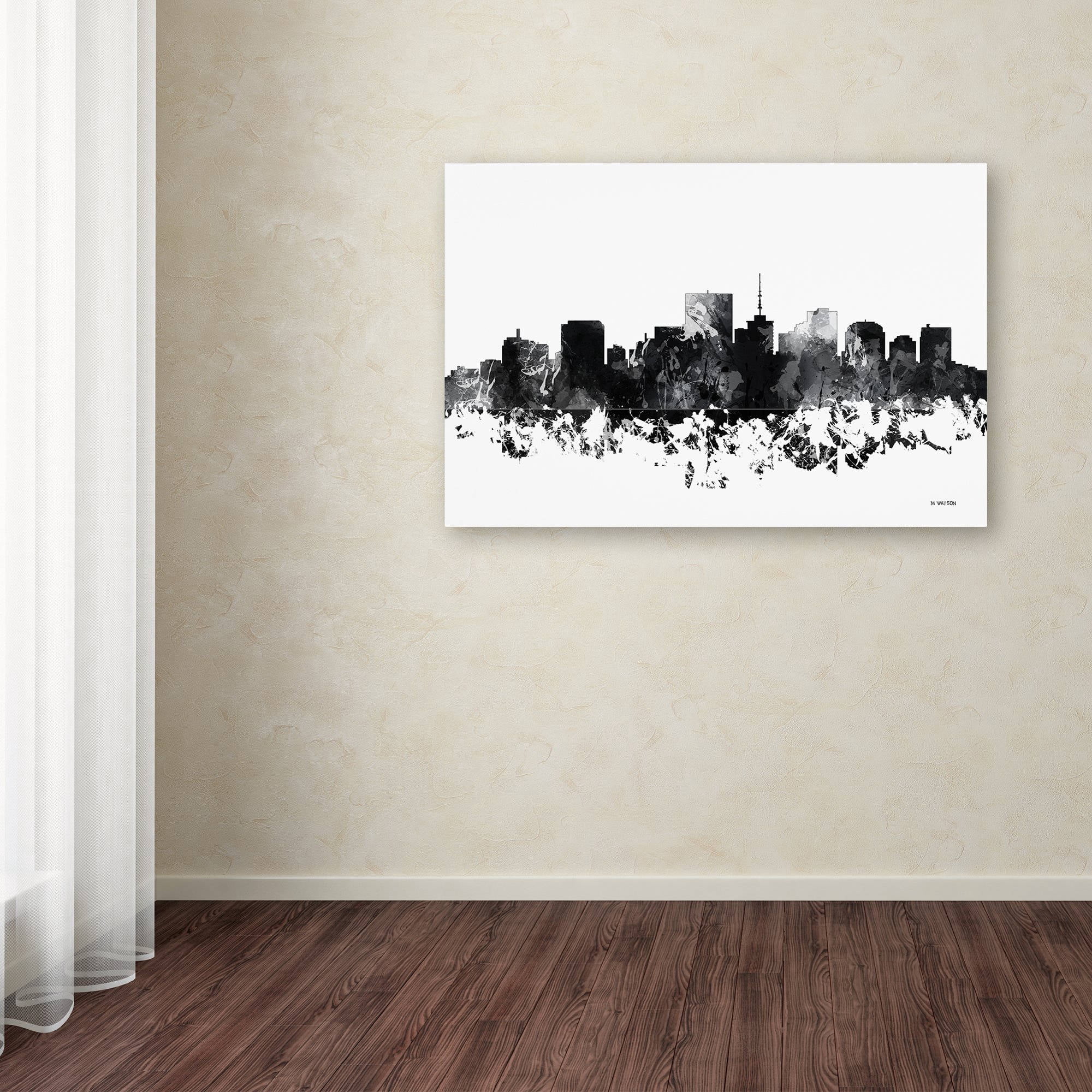 Trademark Fine Art "Richmond Virginia Skyline BG-1" Canvas Art by Marlene Watson
