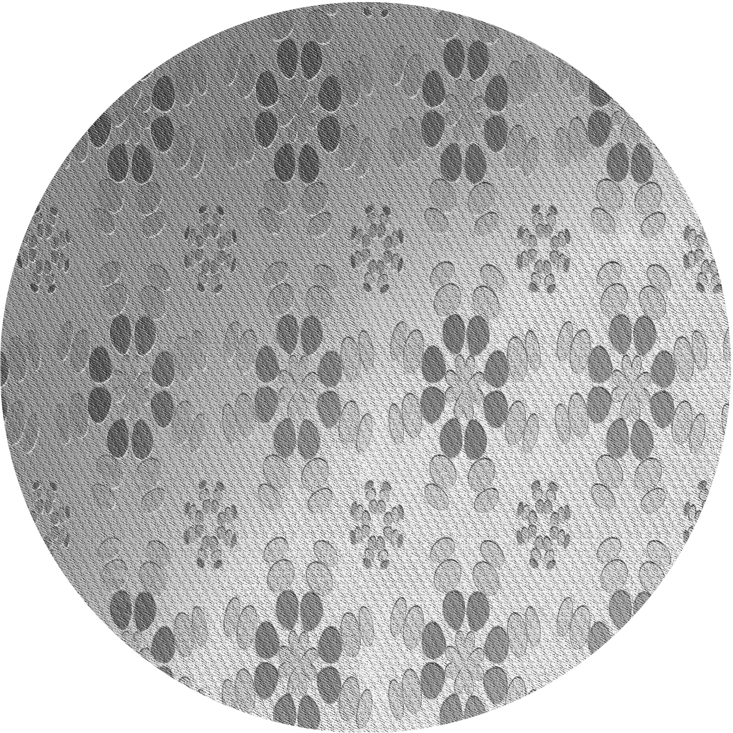 Ahgly Company Indoor Round Patterned Gray Area Rugs, 8' Round - Walmart.com