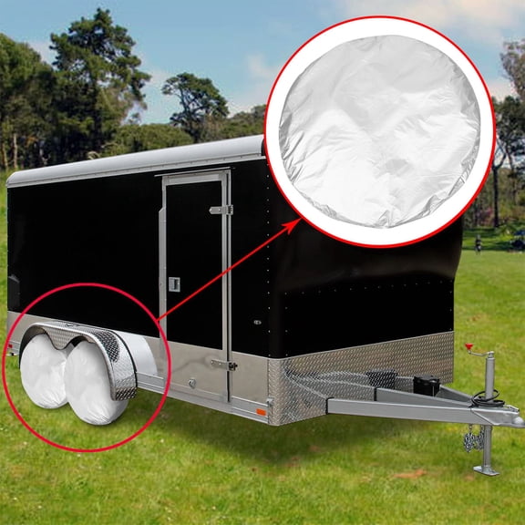 WHAMVOX Tire Cover - , Easy to Install Protective Covers for Matching Tire Sizes, Weather Resistant and