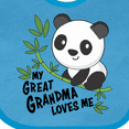 thumbnail image 4 of Inktastic My Great Grandma Loves Me Cute Panda Boys or Girls Baby Bib, 4 of 4