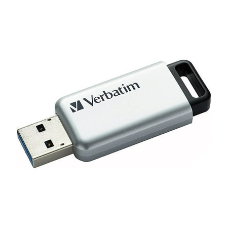 Verbatim Store 'n' Go Secure Pro USB 3.0 Flash Drive w/AES 256 Encryption, 16GB, Silver