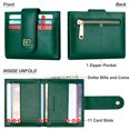 thumbnail image 4 of Badiya Women Small Wallets And Women Slim Bifold Credit Card Holder Minimalist Zipper Coin Pocket, 4 of 9